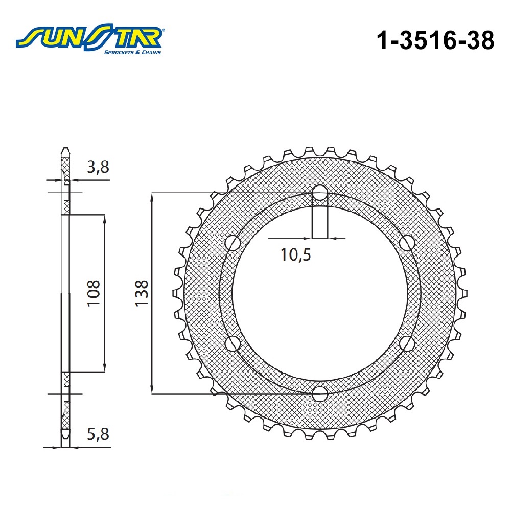 ARKA DİŞLİ SUNSTAR 1-3516-38