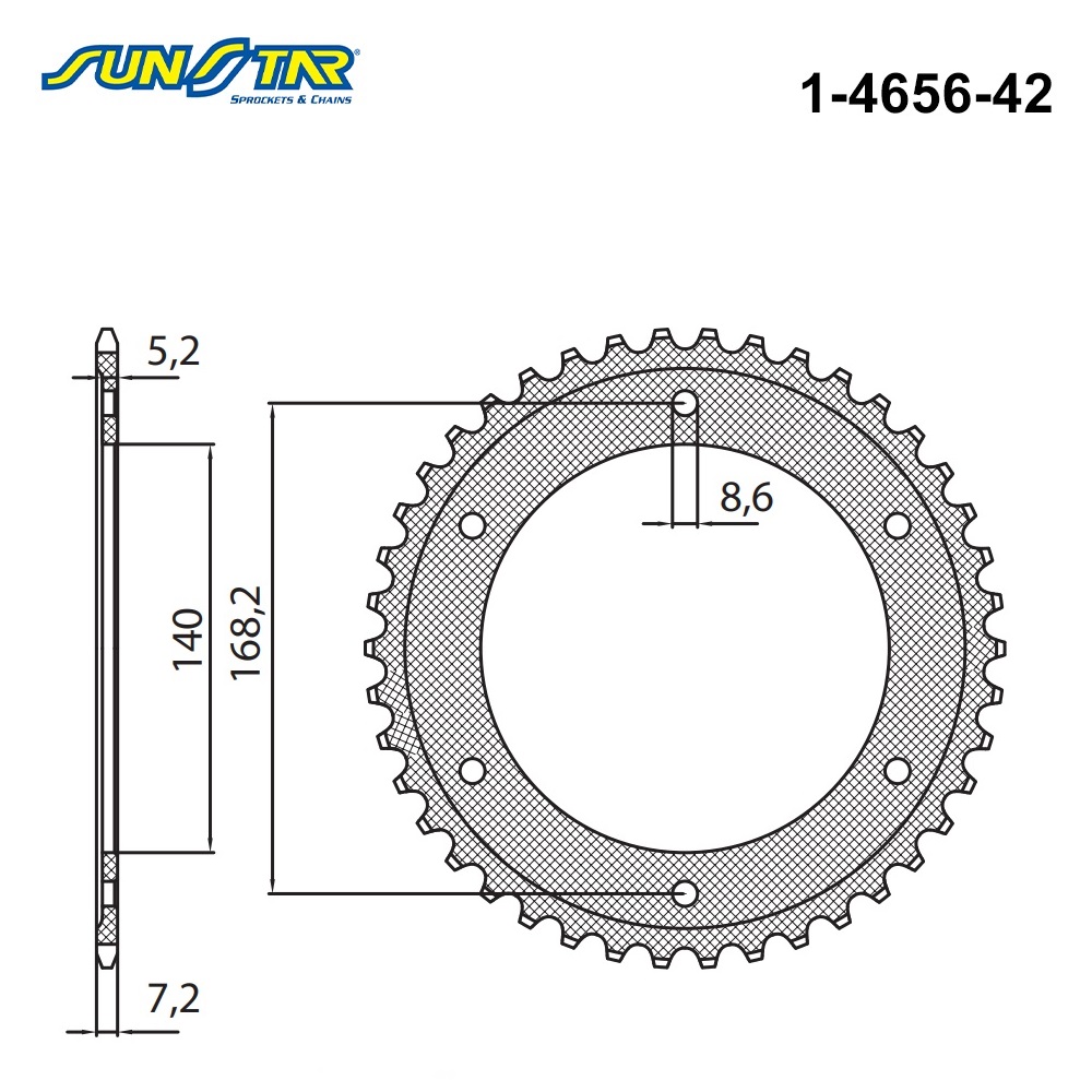 BMW 650cc F 650 GS / DAKAR 2008 Model SUNSTAR ARKA DİŞLİ 1-4656-42