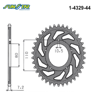 ARKA DİŞLİ SUNSTAR 1-4329-44