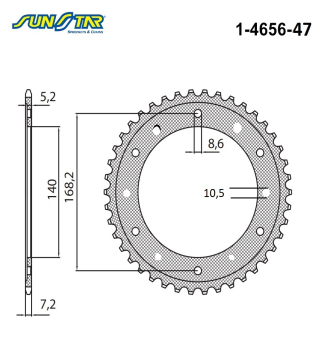 ARKA DİŞLİ SUNSTAR 1-4656-47