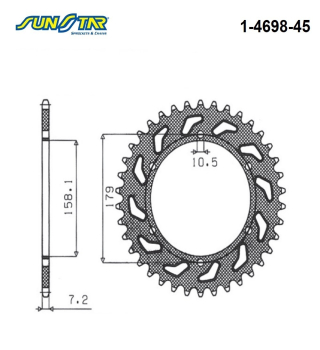 ARKA DİŞLİ SUNSTAR 1-4698-45