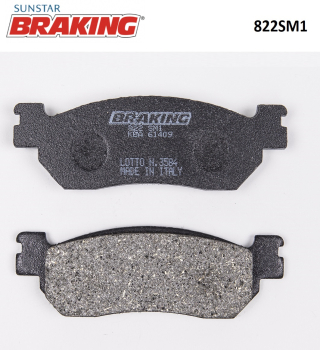 YARI METALİK ARKA FREN BALATASI BRAKING 822SM1