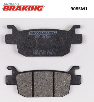 YARI METALİK ARKA FREN BALATASI BRAKING 908SM1