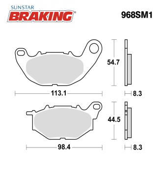 YARI METALİK ÖN FREN BALATASI BRAKING 968SM1