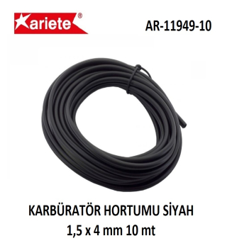 KARBÜRATÖR HORTUMU SİYAH 1,5 x 4 mm 10 mt