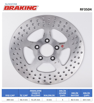 YUVARLAK ARKA FREN DİSKİ BRAKING RF3504