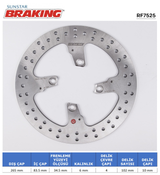 DUCATI YUVARLAK ARKA FREN DİSKİ BRAKING RF7525