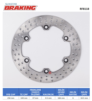 YUVARLAK FREN DİSKİ BRAKING RF8118