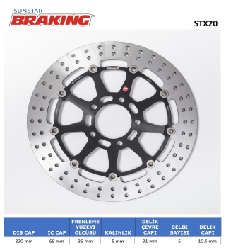 SUZUKI YUVARLAK ÖN FREN DİSKİ BRAKING STX20