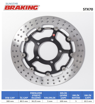 KAWASAKI YUVARLAK ÖN FREN DİSKİ BRAKING STX70