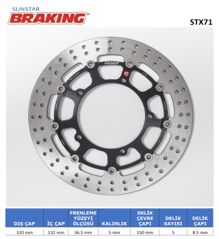 YAMAHA YUVARLAK ÖN FREN DİSKİ BRAKING STX71