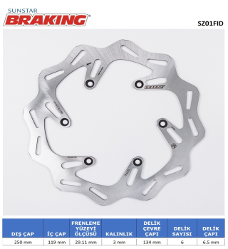 DALGALI ÖN FREN DİSKİ BRAKING SZ01FID