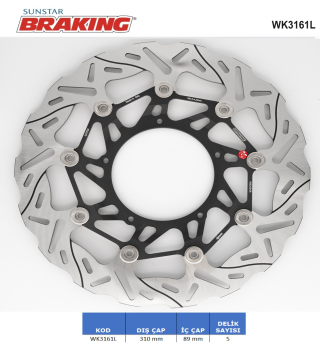 DALGALI ÖN PERFORMANS FREN DİSKİ (SOL) BRAKING WK3161L